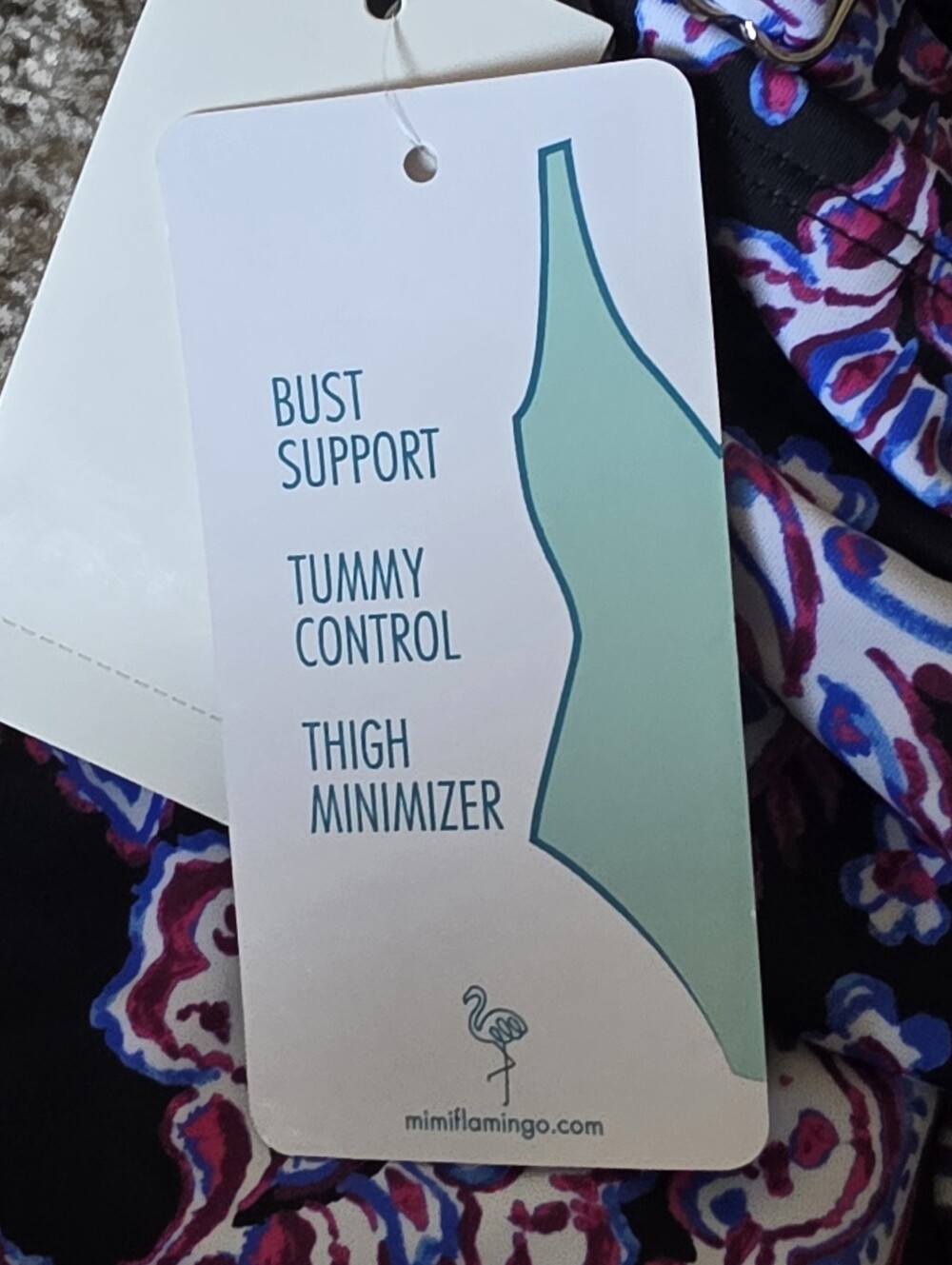 NWT Swim Solutions Paisley Tummy Control Thigh Minimizer Bathing Suit Swim Dress - Picture 10 of 10